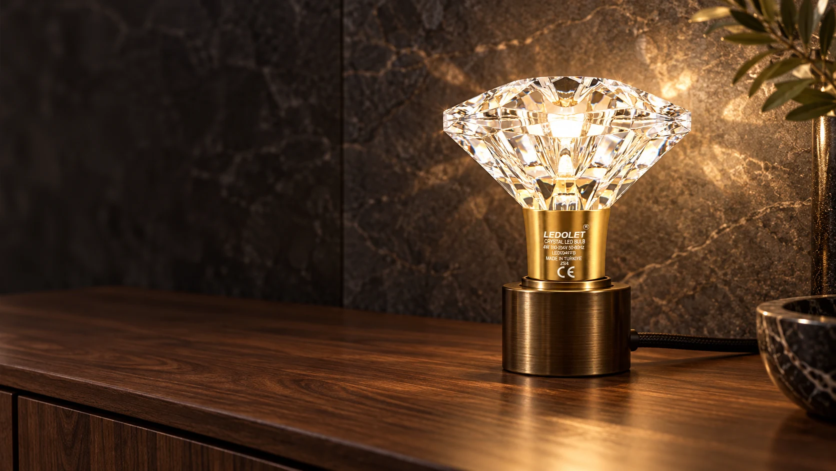 Ledolet Kristal Diamond dekoratif LED ampul