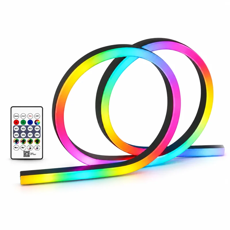 Pixel neon ile ışık çizgileri: dekorasyonda ölçülü kullanım için katalog ürün fotoğrafı