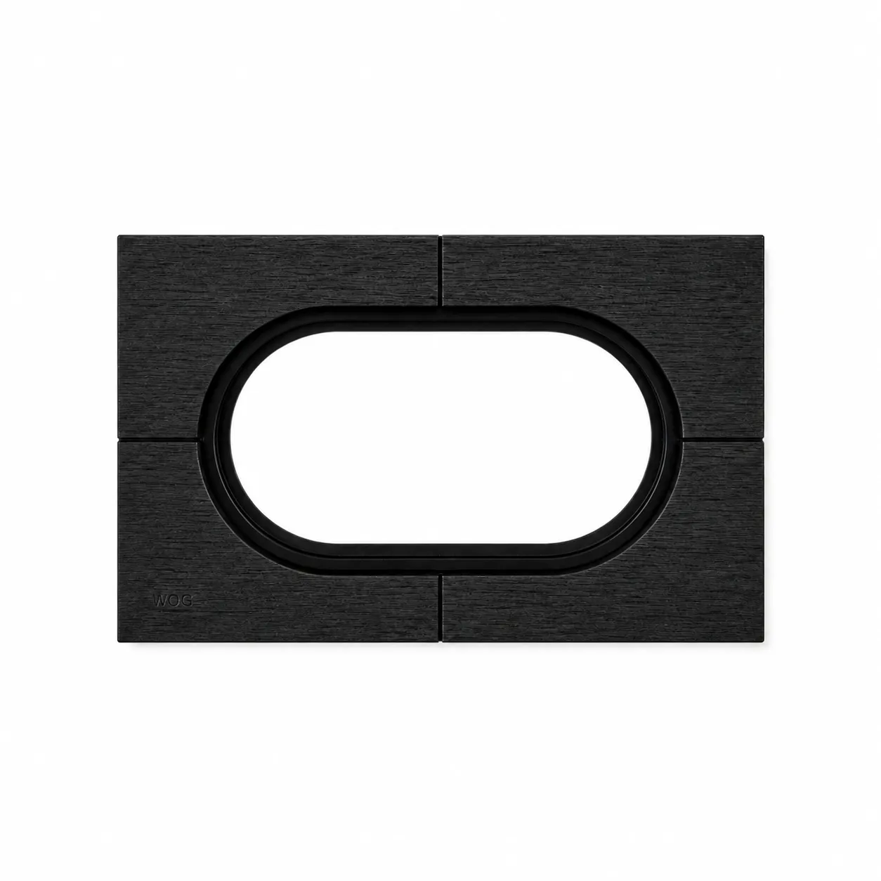 WOG Terra İkili Priz Çerçevesi Metalik Siyah